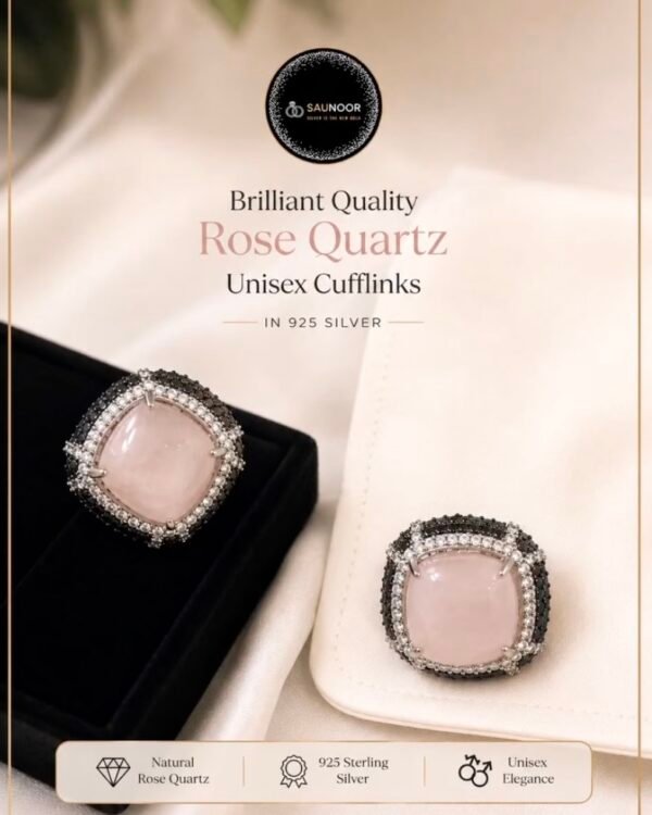 Rose Quartz Cufflinks